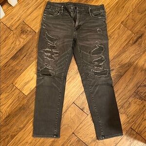 Distressed Black Jeans for Men